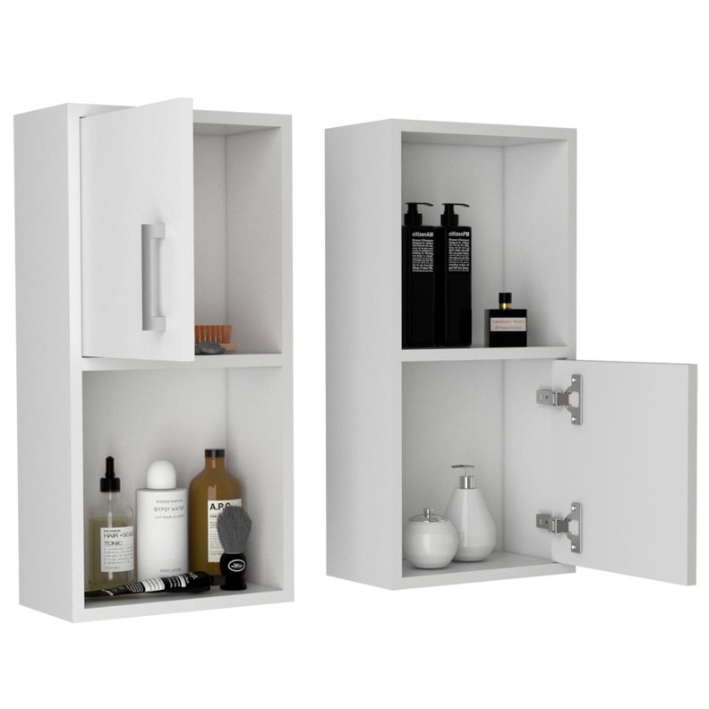 MUEBLE ORGANIZADOR BAÑO CON 1 PUERTA X2 UNIDADES FM-001B - BLANCO-3