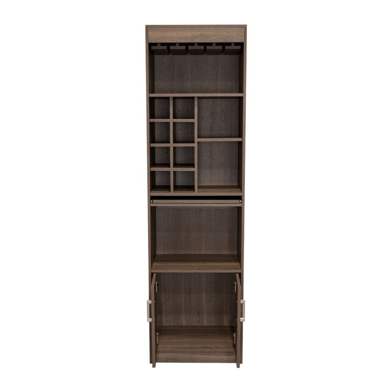 BAR ALTO 8 BOTELLEROS REPISA EXTENSIBLE FM-011O  CAFÉ OSCURO-1