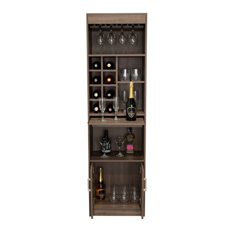 BAR ALTO 8 BOTELLEROS REPISA EXTENSIBLE FM-011O  CAFÉ OSCURO-2