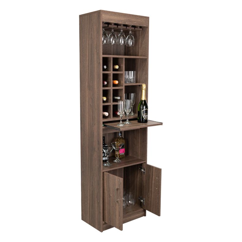 BAR ALTO 8 BOTELLEROS REPISA EXTENSIBLE FM-011O  CAFÉ OSCURO-3