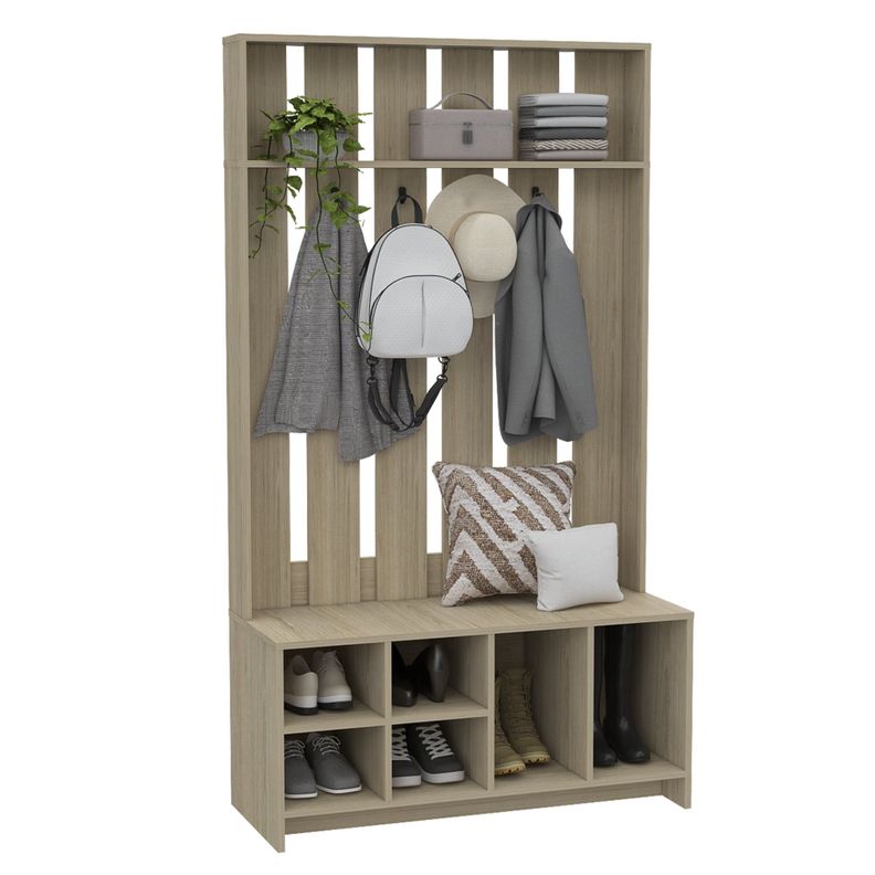 Mueble Recibidor 7 Repisas Fm-001C Café Claro-3