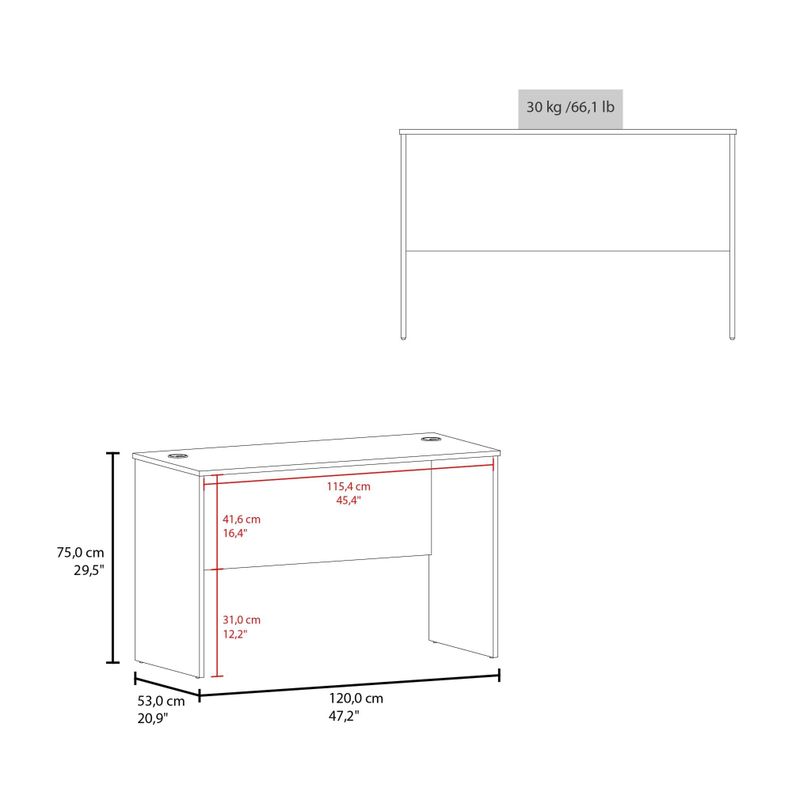 ESCRITORIO 120X75X53 CM FM-038C - CAFE CLARO-3