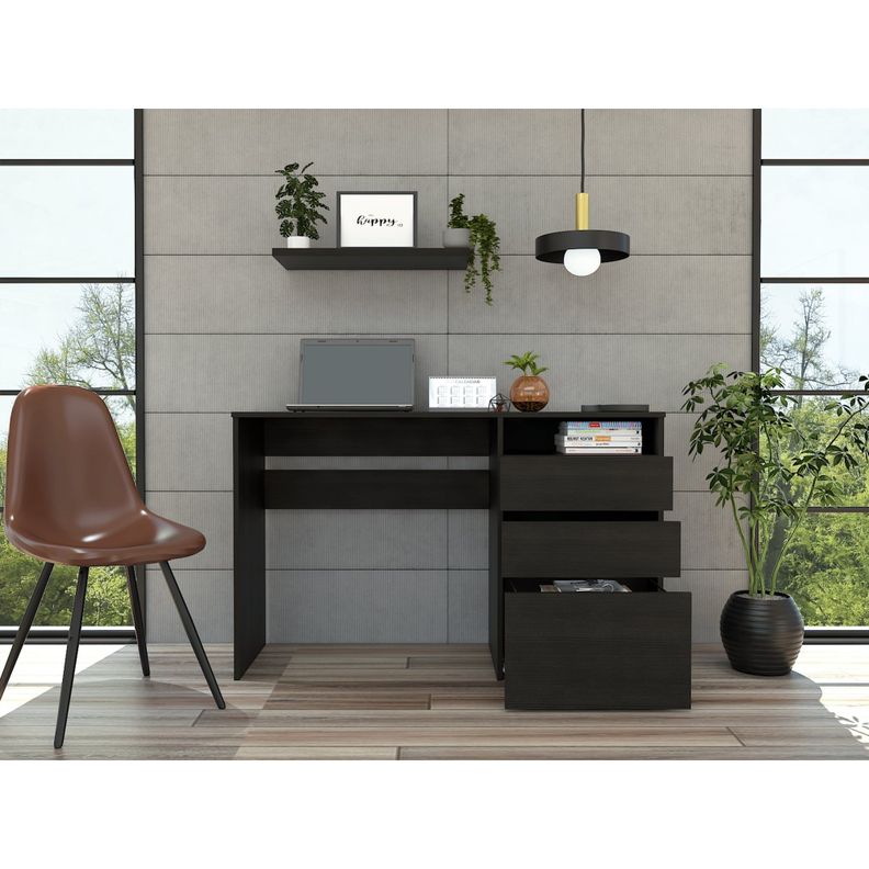 ESCRITORIO 3 CAJONES FM-049N - NEGRO-4