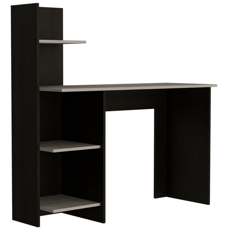 ESCRITORIO BIBLIOTECA FM-013N - NEGRO Y GRIS -0