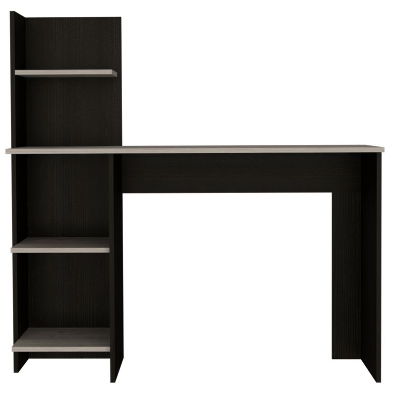 ESCRITORIO BIBLIOTECA FM-013N - NEGRO Y GRIS -1