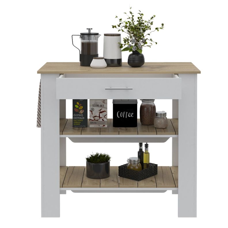 ISLA DE COCINA 101x93x50 CM FM-008B BLANCO-2