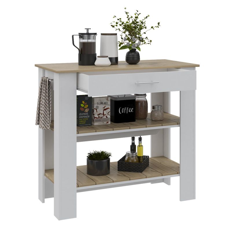 ISLA DE COCINA 101x93x50 CM FM-008B BLANCO-3
