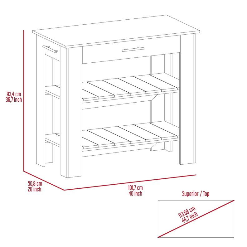 ISLA DE COCINA 101x93x50 CM FM-008B BLANCO-6