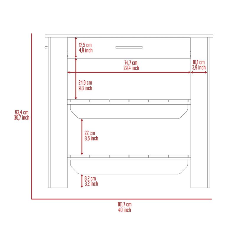 ISLA DE COCINA 101x93x50 CM FM-008B BLANCO-7