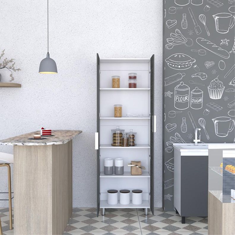 DESPENSA 2 PUERTAS FM-003G GRIS Y BLANCO-5