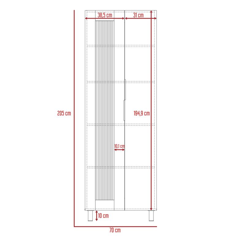 DESPENSA 2 PUERTAS FM-003G GRIS Y BLANCO-7