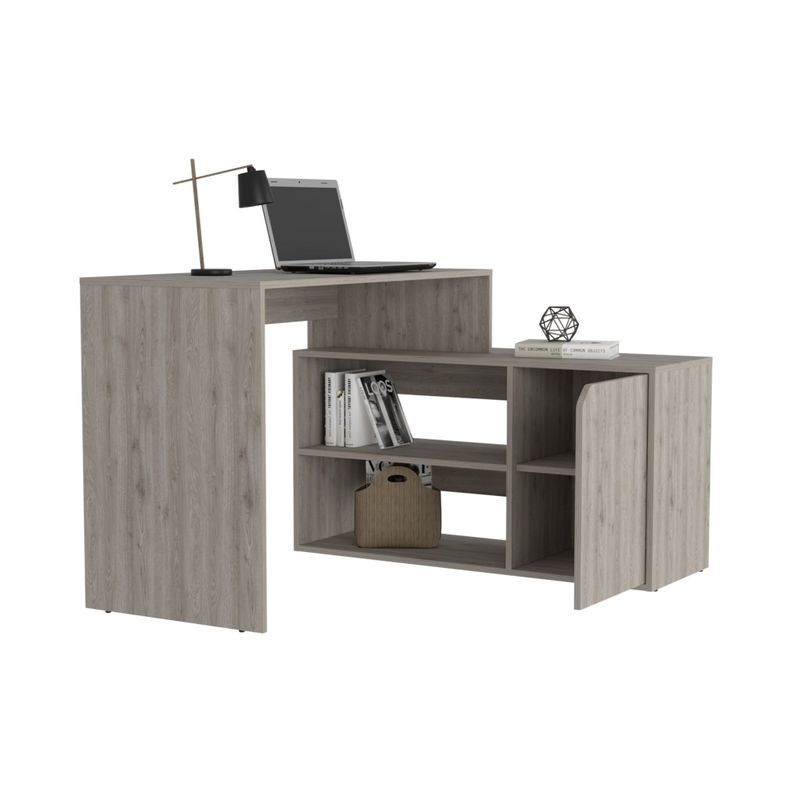 ESCRITORIO EN L 1 PUERTA 116,6X100X73,6 CM FM-033G GRIS-2