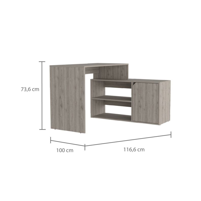 ESCRITORIO EN L 1 PUERTA 116,6X100X73,6 CM FM-033G GRIS-5