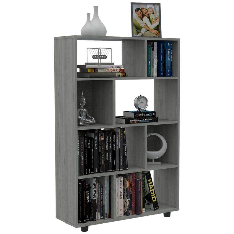 BIBLIOTECA MODULAR 8 REPISAS  FM-011G GRIS-2