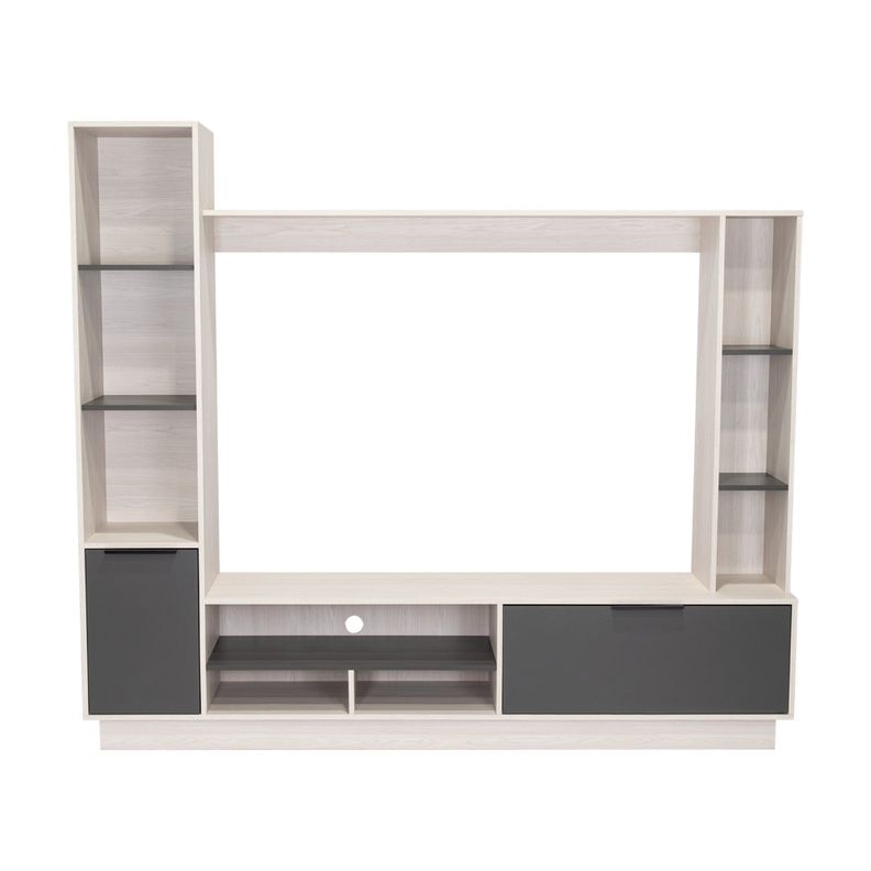 Centro De Entretenimiento Tv 60" Gris 176.8X202X35 Cm