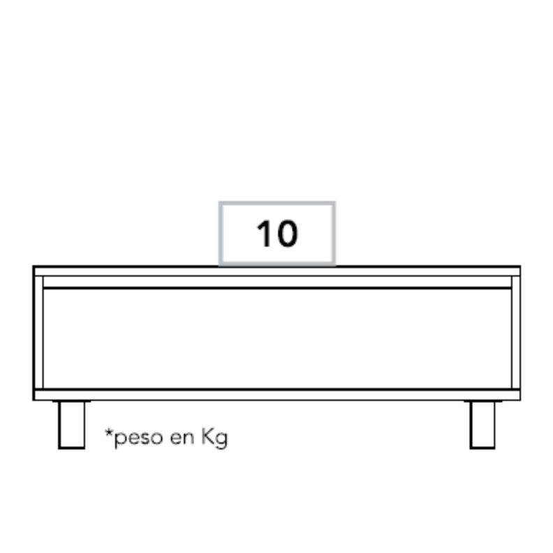 MESA DE CENTRO EXTENSIBLE FM-002O - CAFE OSCURO / NEGRO-7