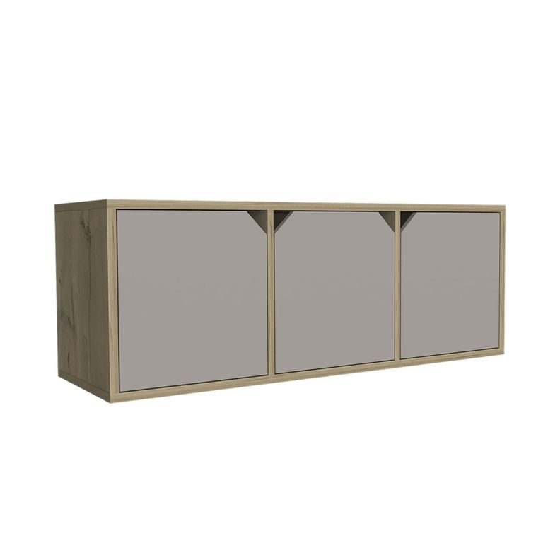 LIBRERO 3 PUERTAS FM-019C - CAFÉ CLARO-0