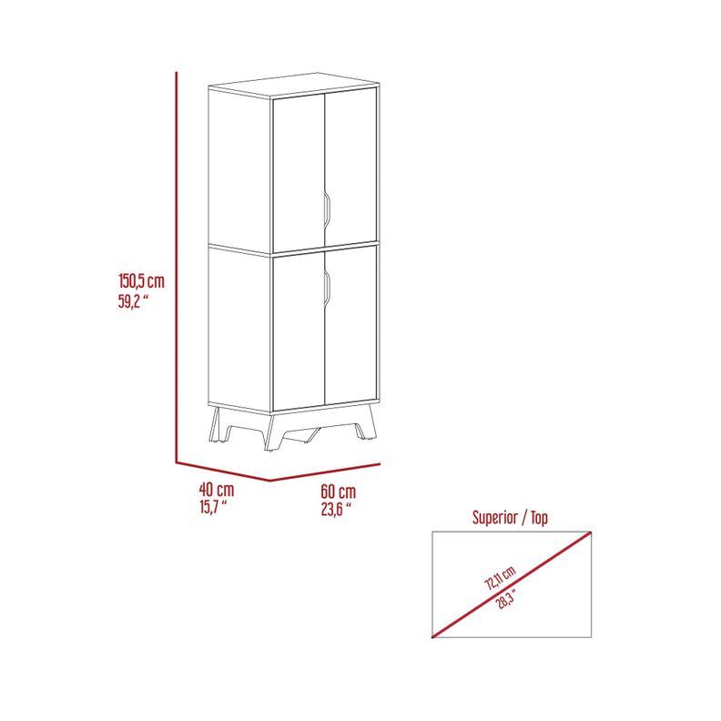 MUEBLE ALACENA 4 PUERTAS FM-001B BLANCO-6