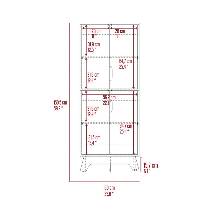 MUEBLE ALACENA 4 PUERTAS FM-001B BLANCO-7