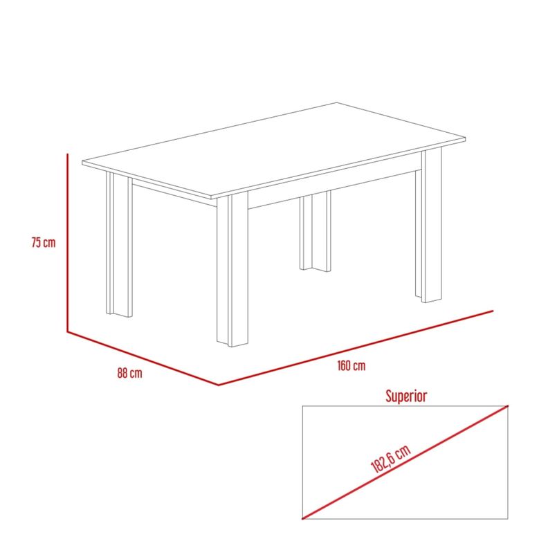 MESA DE COMEDOR FM-005C CAFÉ CLARO-5