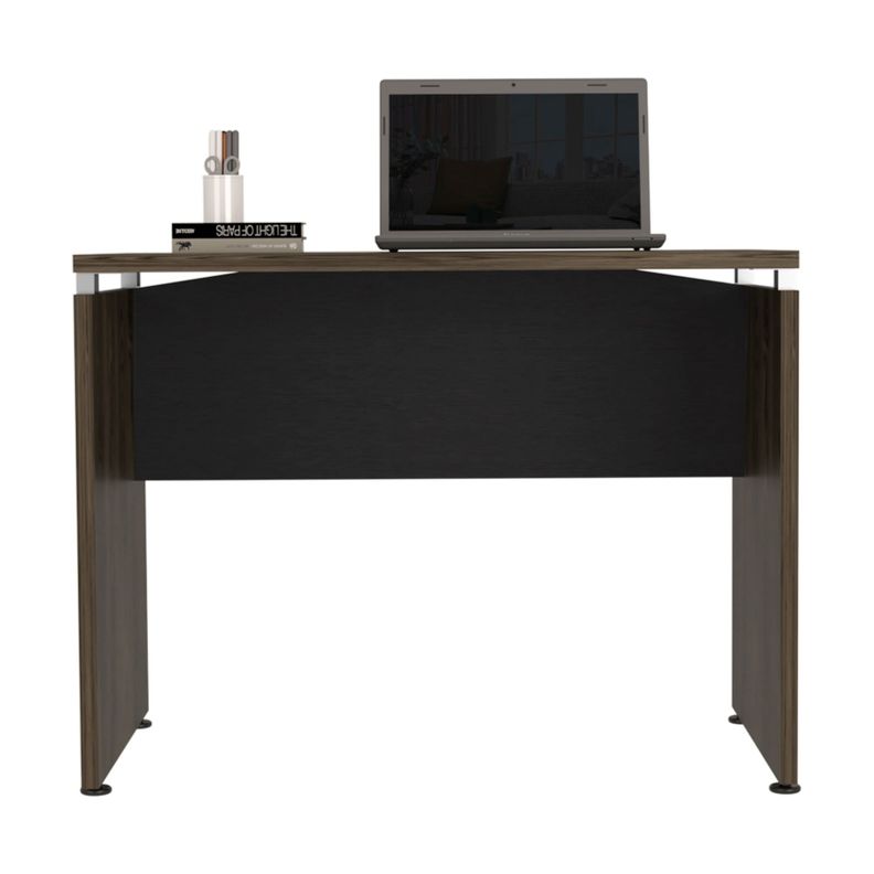 ESCRITORIO 75X100X60 CM FM-007N NEGRO Y CAFÉ OSCURO-2