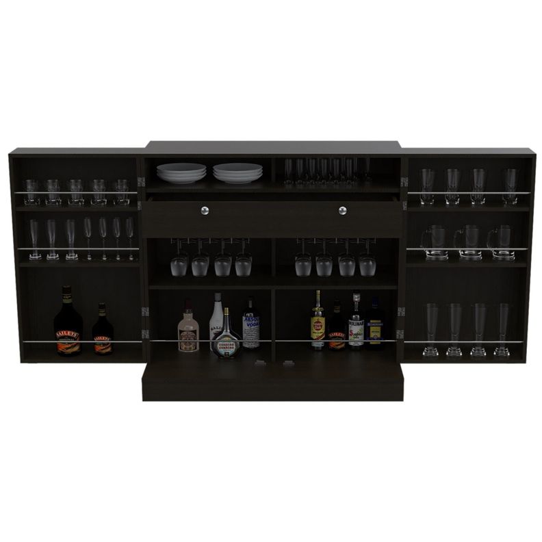 Bar Extensible 2 Puertas 1 Cajon Fm-011N Negro-2