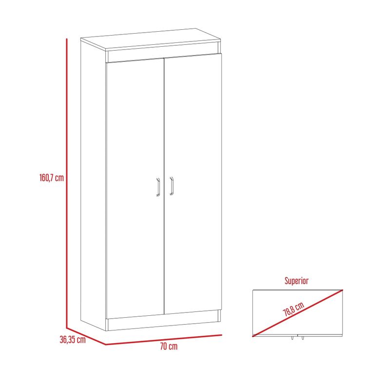 MUEBLE ALACENA 2 PUERTAS FM-012C - CAFÉ CLARO-6