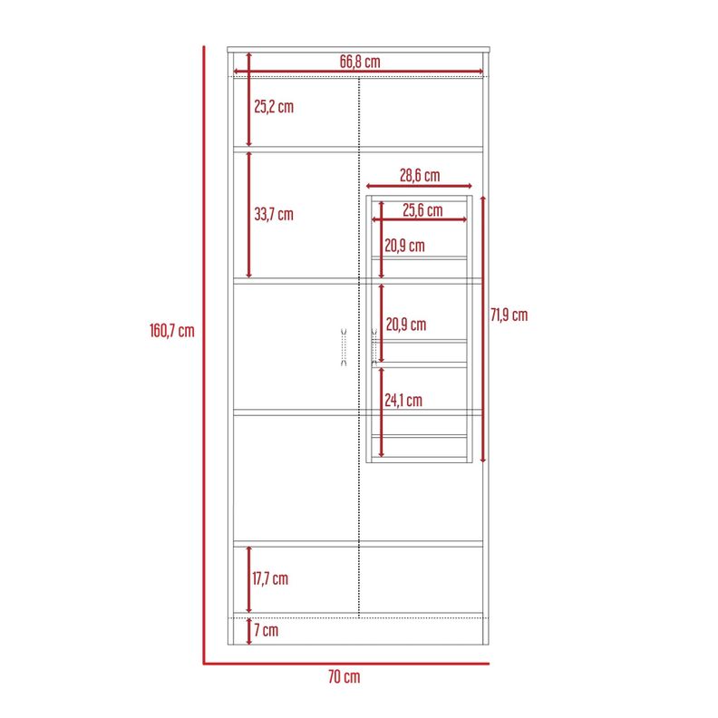 MUEBLE ALACENA 2 PUERTAS FM-012C - CAFÉ CLARO-7