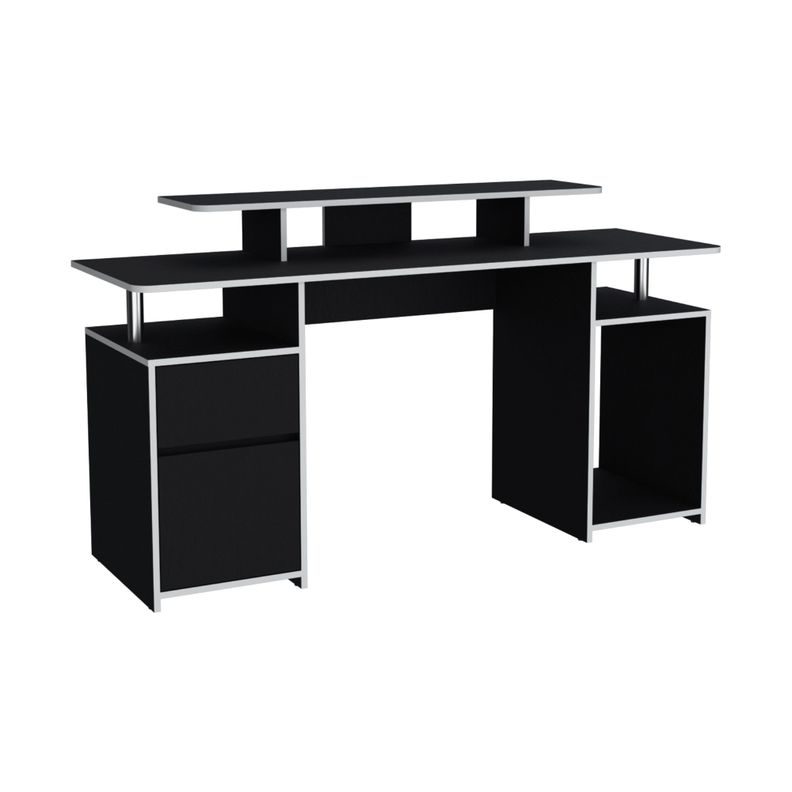 ESCRITORIO GAMER FM-060N - NEGRO CANTO BLANCO-0
