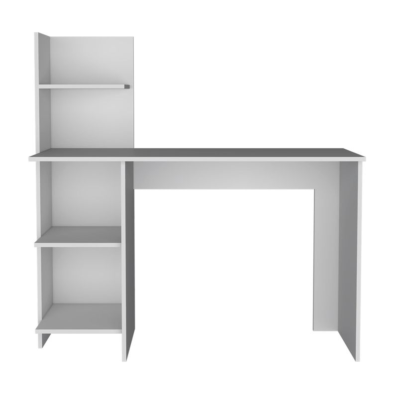 ESCRITORIO CON BIBLIOTECA 4 REPISAS FM-067B - BLANCO-0
