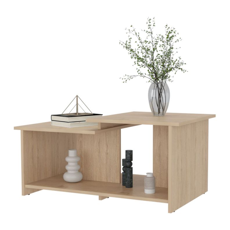 MESA DE CENTRO RECTANGULAR FM-016C - CAFE CLARO-2