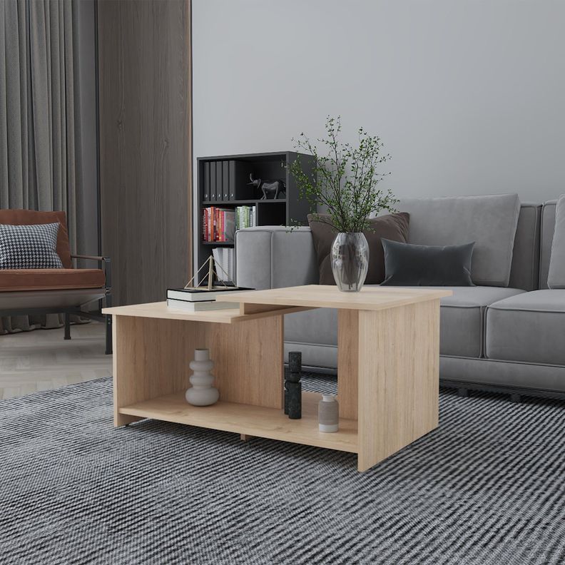 MESA DE CENTRO RECTANGULAR FM-016C - CAFE CLARO-3