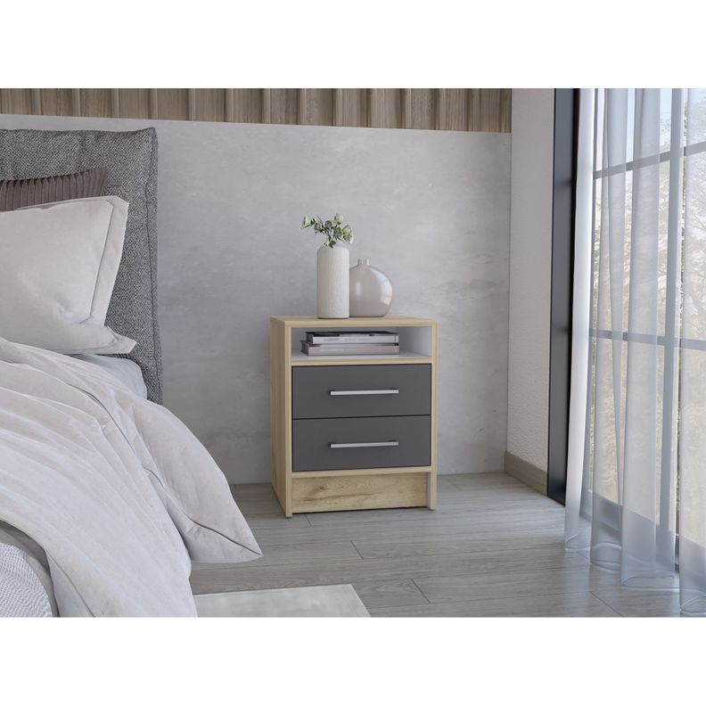 VELADOR 2 CAJONES FM-019B - BEIGE-4