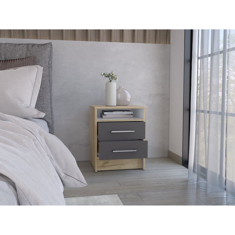 VELADOR 2 CAJONES FM-019B - BEIGE-5