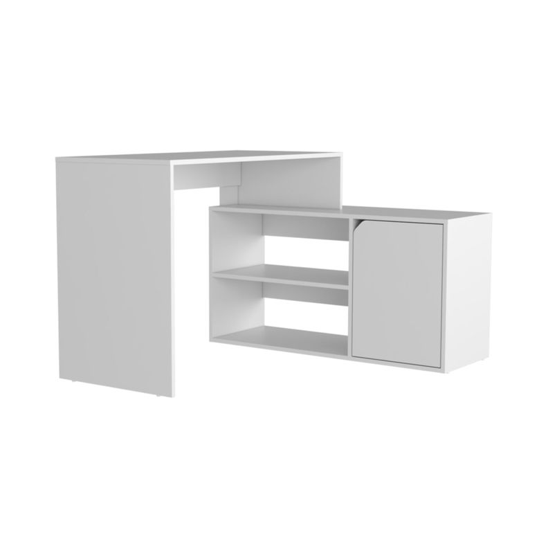 ESCRITORIO EN L 1 PUERTA 116,6X100X73,6 CM FM-033B BLANCO-0