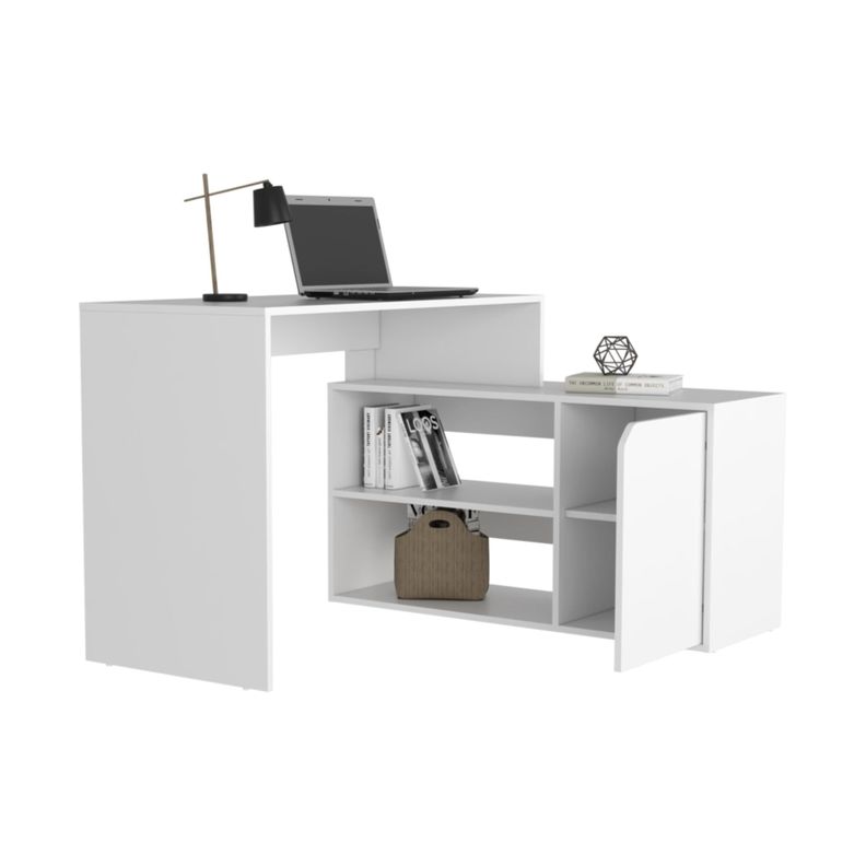 ESCRITORIO EN L 1 PUERTA 116,6X100X73,6 CM FM-033B BLANCO-2