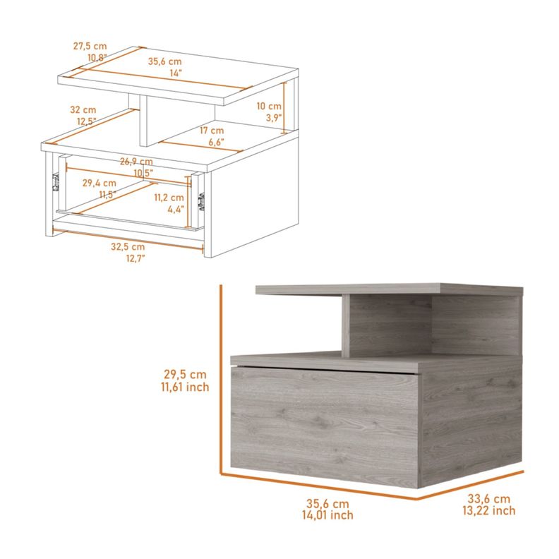 VELADOR FLOTANTE 1 CAJÓN FM-007E - BEIGE-6