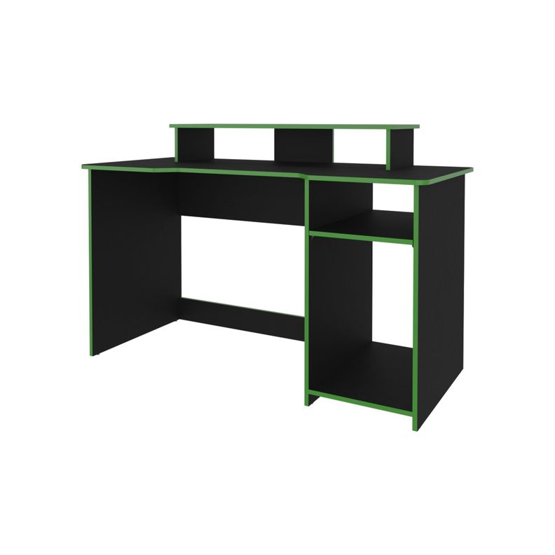 ESCRITORIO GAMER 90,5X136X60 CM FM-048N NEGRO Y VERDE-0