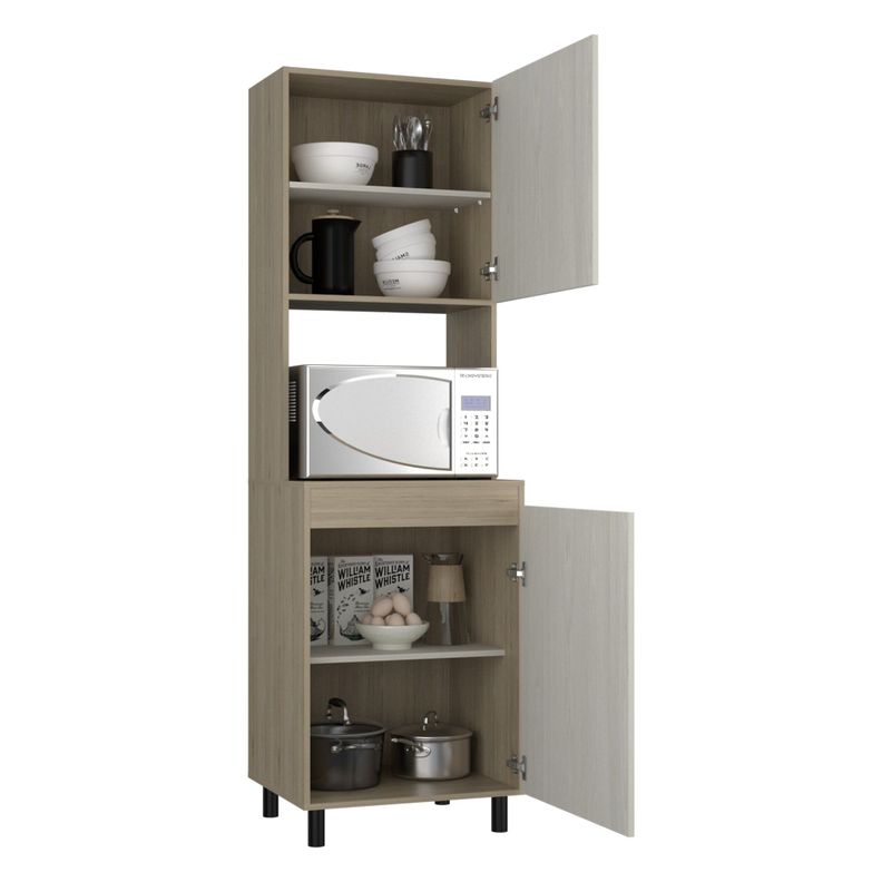 Mueble Microondas 2 Puertas 3 Repisas Fm-006E Beige-3