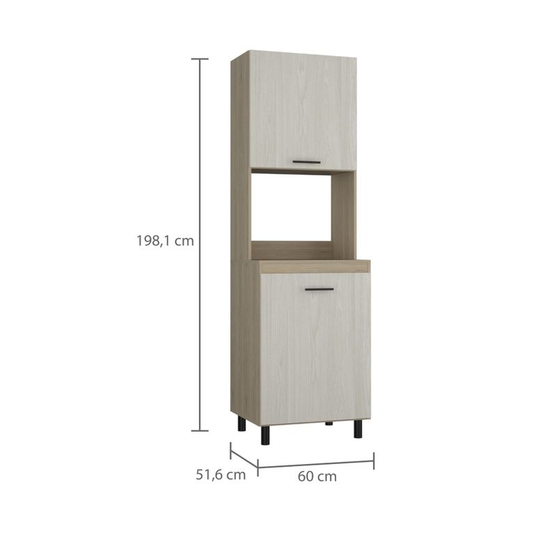 Mueble Microondas 2 Puertas 3 Repisas Fm-006E Beige-8
