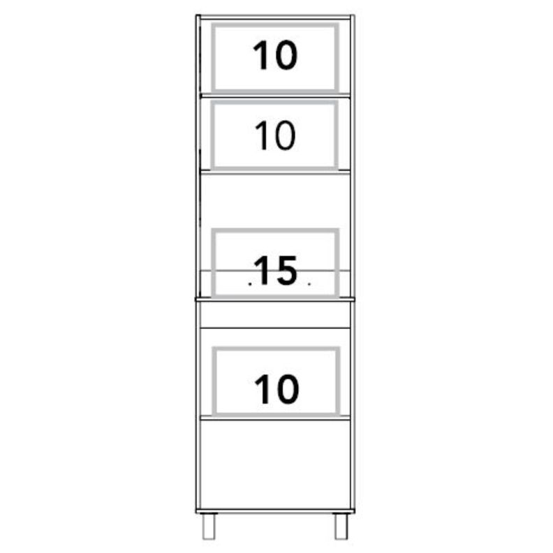 Mueble Microondas 2 Puertas 3 Repisas Fm-006E Beige-9