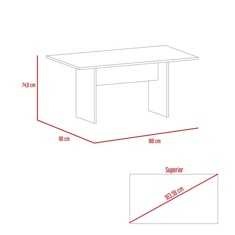 MESA DE COMEDOR FM-001C CAFÉ CLARO-5
