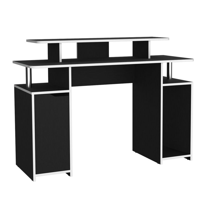 ESCRITORIO GAMER 1 PUERTA 88,5X120X45 CM FM-070N NEGRO Y BLANCO-0