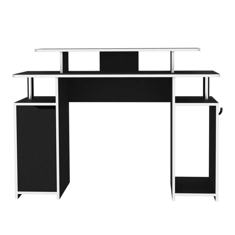 ESCRITORIO GAMER 1 PUERTA 88,5X120X45 CM FM-070N NEGRO Y BLANCO-1