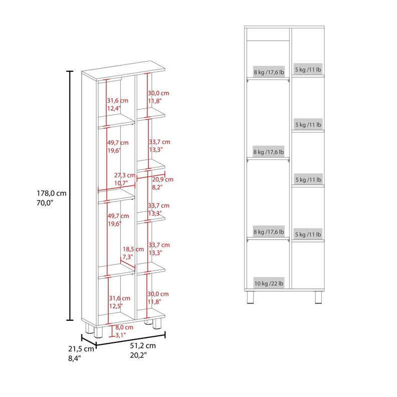 ESTANTE ORGANIZADOR BAÑO 9 REPISAS FM-002B - BLANCO-6
