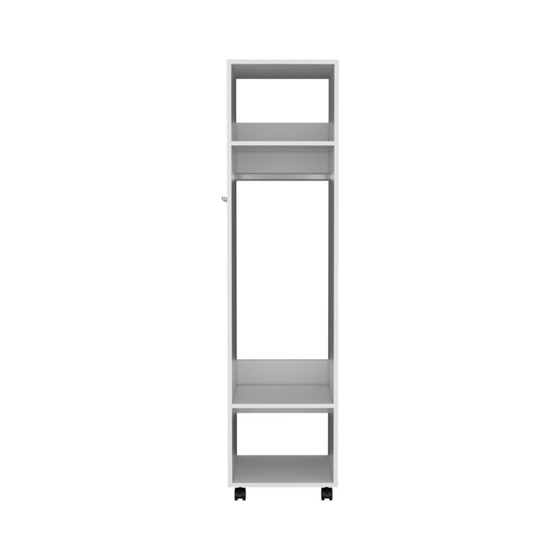 CLOSET CON ESPEJO Y 4 RUEDAS FM-025B - BLANCO-1