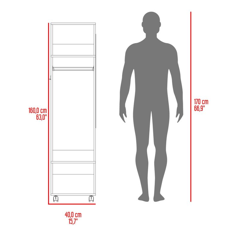 CLOSET CON ESPEJO Y 4 RUEDAS FM-025B - BLANCO-6