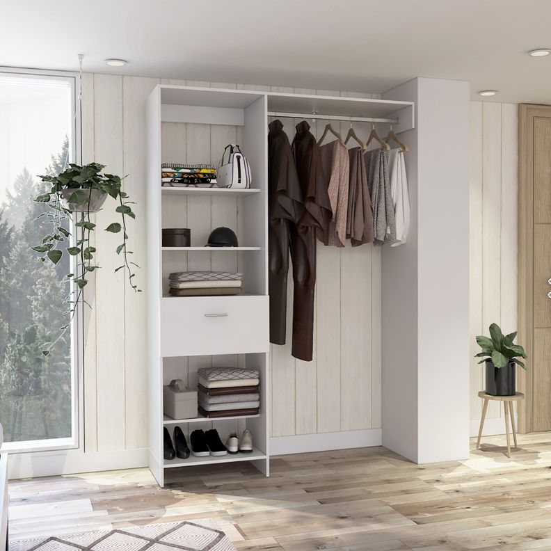 CLOSET 1 CAJÓN 5 REPISAS FM-014B - BLANCO-4