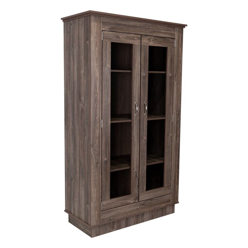 Viitriina 2 Puertas 3 Estantes Fm-005C Café Oscuro-0