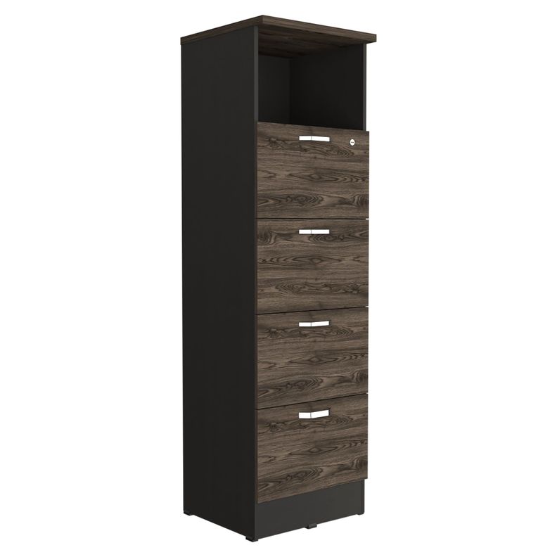 CAJONERA 161,6X47,5X45 CM FM-004N NEGRO Y CAFÉ OSCURO-0
